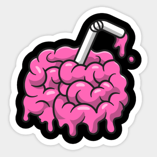 Brain Juice Cartoon Sticker